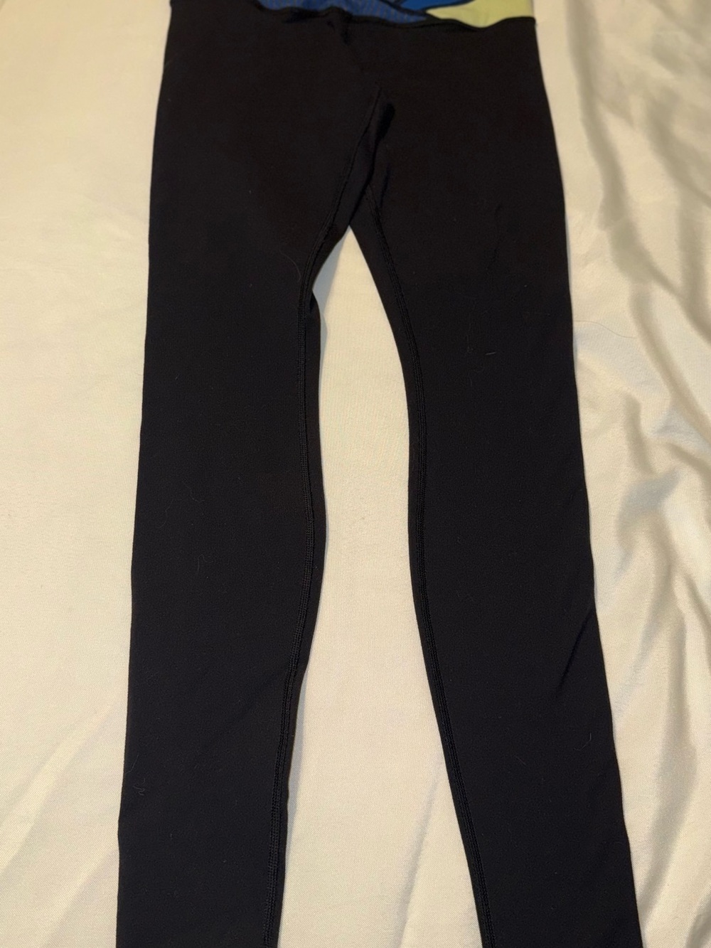 lululemon athletica Women’s Ankle Leggings Size 6 Black Blue/Green Colorblock